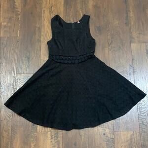 Free People Daisy Lace Boho Fit & Flare Black Dress